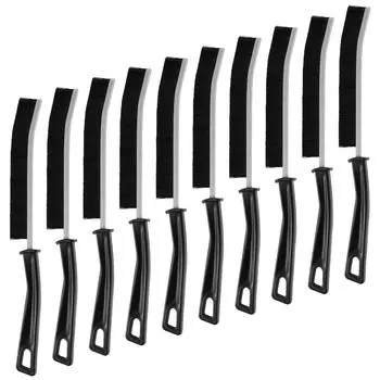 10Pcs Hard-Bristled Crevice Cleaning Brush Groove Scrub Brush Deep Tile Joints Crevice Gap Cleaning Brush Tools Accessories Home чёрный