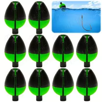 10Pcs High Buoyancy Fishing Floats Compact Pike Floats Adjustable Fishing Bobbers Fishing Floats Bobbers for Freshwater Seawater оранжевый