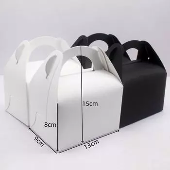 10pcs Homemade blank paper gift box. Black and white candy/wedding gift display packaging box. 10box