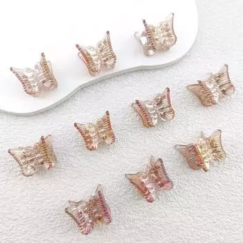 10pcs Ins Mini Butterfly Hair Claw Clips Colorful Trendy Cute Small Clips Multicolor Girls Hair Clips Hairpin Hair Accessories