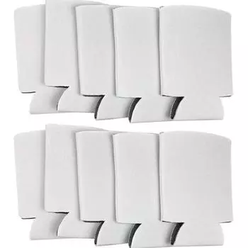 10Pcs Insulated Can Coolers Sleeves Lightweight Drink Caddies Holder Hot Cold Drink белый