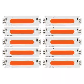 10PCS LED Chips COB Light Source Long Strip Lamp Beads 12V 2W for Car Lighting AccessoriesGreen красный