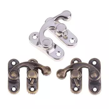 10 шт. запертая шкатулка для драгоценностей пряжка замок с винтами декоративные засовы крючок ретро многофункциональный практичный для ювелирного сундука подарок Left hook серебряный