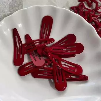 10Pcs/Lot Fashion Red Star Waterdrop Snap Hair Clip for Girls Barrettes Hairpin BB Clips Hair Accessories New Year Summer Clip