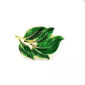 10pcs/lot Hot Sale Green Leaf Napkin Ring Leaf Napkin Buckle Festive Party Napkin Holder Desk Decoration napkin rings holders