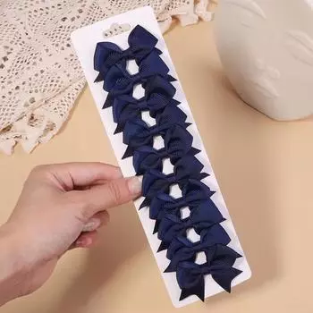 10Pcs/lot Kids Solid Color Ribbon Baby Bows Hair Clips for Baby Girls Handmade Bowknot Hairpin MiNi Barrettes Hair Accessories