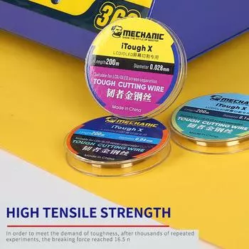 10Pcs/Lot MECHANIC High Hardness Special Steel Cutting Wire for Mobile Phone LCD OLED Screen Separation Cutting Line Repair Tool