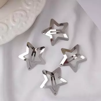 10Pcs/Lot New Cute Gold Silver Plated Star Hair Clip Alloy Barrettes Small Star Hairpin Snap Clip For Gilrs Women Accessories
