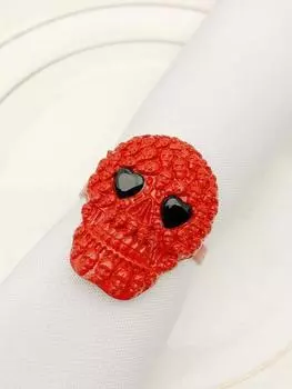 10pcs/lot New Napkin Ring Halloween Skull Napkin Button Retro Napkin Ring Napkin Holder Holiday Party Desktop Decoration