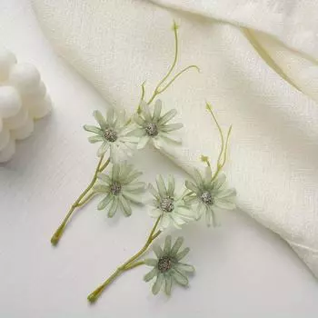 10pcs/lot Simulated Flowers with Three Small Daisies for Wedding Decoration DIY Flower Arrangement Hotel Home Decoration