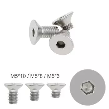 10PCS M2 M3 M4 M5 304 Stainless Steel Flat Head Hex Socket Cap Bolt for Parts Replacement / DIY, Countersunk Head Hexagon Socket Bolts 10PCS M3*4mm