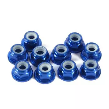 10Pcs M3 Nylon Insert SelfLock Aluminum Nuts Hex Lock Nut Royal Blue