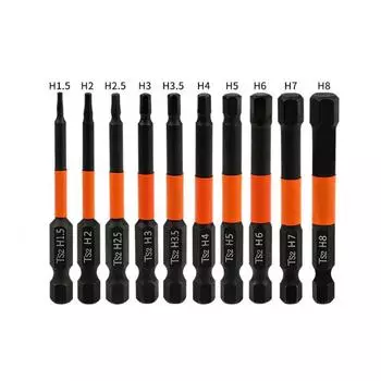 10pcs Magnetic Hexagon Screwdriver Bit Hex Electric Screwdriver Drill Tool Furniture Imperial