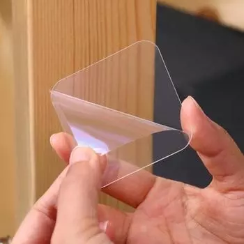 10PCS MILEQEE Double Sided Adhesive Pad 60mmx60mm Strong Pad Installation, Exit Square Clear Adhesive Putty, Traceless Removable Nano Gel Mat, Adhesiv