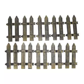 10 шт. Миниатюрный забор, реалистичный деревенский декоративный пластиковый маленький забор, украшение для отеля, магазина