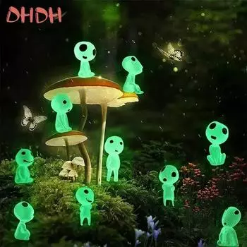 10pcs Miniature Landscape Decoration Luminous Elves Outdoor Garden Decorative Luminous Statue Fish Tank Landscape Decoration 10pcs