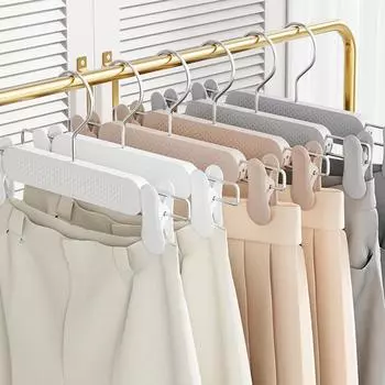 10Pcs Nano pants rack, seamless pants clip, household pants storage, clothes hanger without trace, multi-function drying, skirt светло-серый