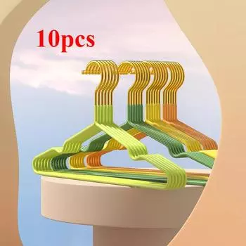 10pcs Non Slip Hangers, Durable Heavy Duty, Coat Hangers, No Shoulder Bump Suit Hangers,Space Saving Adult Clothes Hangers