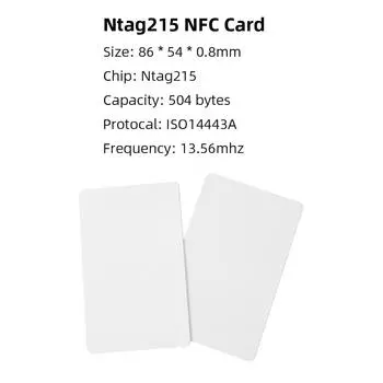10 шт. NTAG215 NFC-карта-тег, может быть написана Tagmo, работает с переключателем, доступно для всех мобильных телефонов NFC