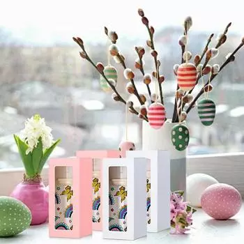 10pcs Packaging Box Black Laser Packag Boxes PVC Window Box Transparent Display Box Party Holiday Gifts 20x8x8cm белый