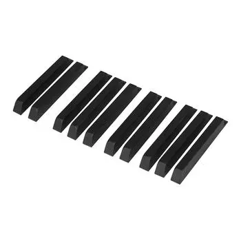 10Pcs Piano Keyboard Key Top Piano Repair Black Keys Plastic Piano Keytops Replacement Key Piano Repair Parts Enduring