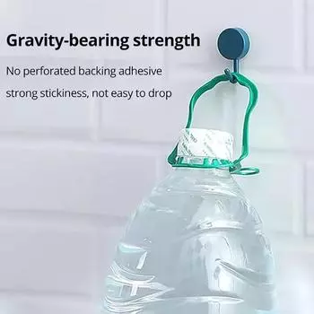 10pcs Plastic Adhesive Hook Strong Adhesive Hanger Kitchen Bathroom Punch-free Wall Adhesive Hook