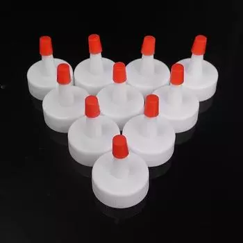 10Pcs Plastic Bottle Cap Tip Conversion Head 28mm Universal Squeeze Bottles Replacement Caps Leak Proof Bottle Sealing Cap