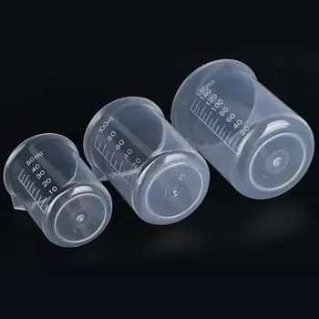 10 шт. Пластиковые мерные стаканы для пищевых продуктов, мерные стаканы для заливки эпоксидной смолы, для измерения и смешивания краски, кулинарии, выпечки 50ml