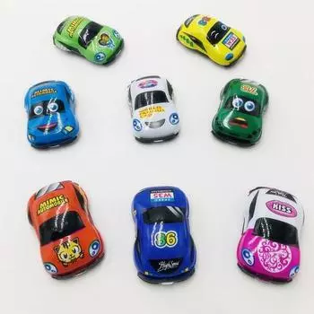 10 шт. пластиковая игрушечная машинка с откидным механизмом для детского дня рождения, образовательная модель, мини-игрушечная машинка, подарок, раздача, призы для класса