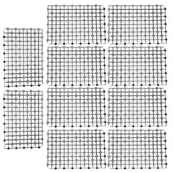 10Pcs Plastic Splicing Aquarium Filter Bottom Grid Plate Screen for Aquarium Fish Tank UseWhite чёрный