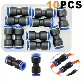 10PCS pneumatic quick connector plastic docking variable diameter straight through connector air pipe connector pneumatic acces