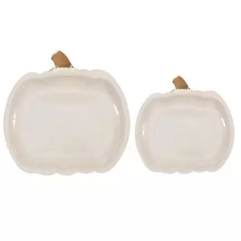 10PCS Pumpkin Paper Plates Disposable Plates Party Dinner Plates Table Decorations Party Supplies