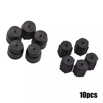 10Pcs R134a A/C Cap Sealing Cap 5Pcs High Pressure 5Pcs Low Pressure Black 16mm Cap Car A/c Replacement Accessories Black Durabl CHINA
