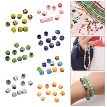 10 шт. Смоляные цветы Бусины Набор рассыпных бусин Смоляная текстура Подходит для изготовления ювелирных изделий Форма тыквы Аксессуары для ожерелья 4