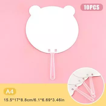 10 шт. круглый ручной веер пустой сделай сам китайский ручной веер сценический ручной веер настенное украшение для поделок сделать ручной граффити веер