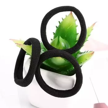 10pcs Rubber Elastic Women Girl Seamless Hair Ties Hair Band Hair Accessories Hair Rope чёрный