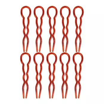 10Pcs Salon Hair Clip Waved U Shaped Plastic 3.3 Hair Sticks Barrettes Styling Hairstyle Tool Hair Accessories For Women Girls