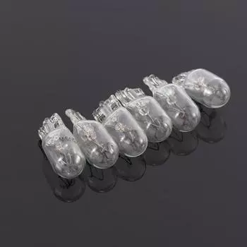 10pcs/set 12V 5W Width Lamp Halogen Bulbs License Plate Lights Signal Light прозрачный