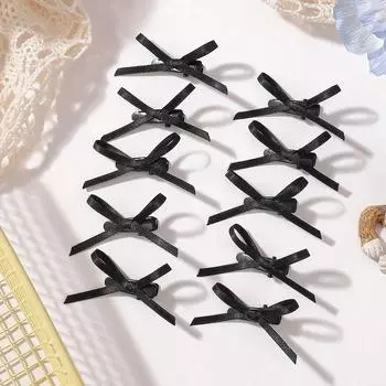 10pcs/set 2 Mini Bowknot Hair Clips Ballet Ribbon for Women Girls Sweet Fairy Bang Clip Headwear Barrette Hair Accessories