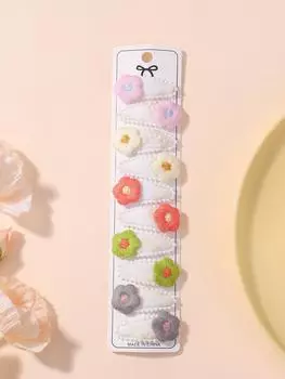 10Pcs/Set Baby Hair Clip Cute Mini Flower Hairpins for Toddler Children Girl Lovely BB Clips Headwear Accessories Gifts