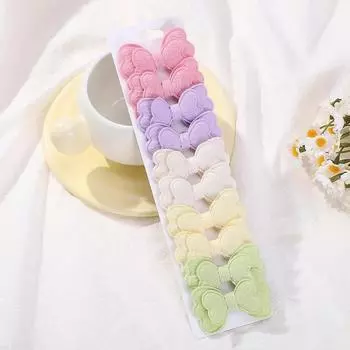 10Pcs/set Butterfly Kids Hair Bows with Clip for Baby Girls Double Layered Cotton Bowknot Hair Bangs Pin Hair Accessories