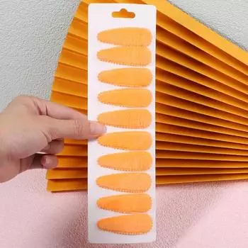 10Pcs/Set Cute Women Solid Plush Snap BB Clip for Girls Hairpin Barrettes Hair Clips Headwear Kids Hair Accessories