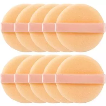 10 шт./компл., пуховка для макияжа для лица, консилер, пудра, подушечки круглой формы, тональный крем для лица, косметическая мягкая губка, косметические инструменты