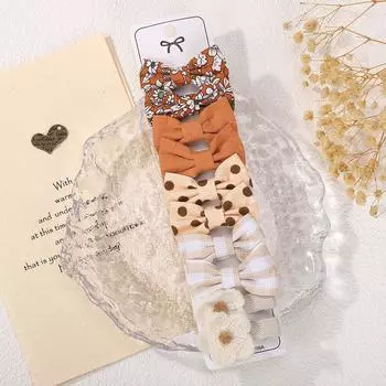 10pcs/set Lovely Kids Bows Hair Clips for Girls Barrette Boutique Full Coverage Fabric Children s Headwear Baby Hair Accessories