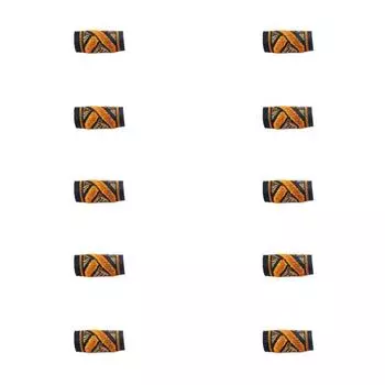 10Pcs/Set Mini Fabric Hair Braid Beads Reggae Embroidery Colorful Cloth Dreadlock Beads Decoration Hiphop Men/Women