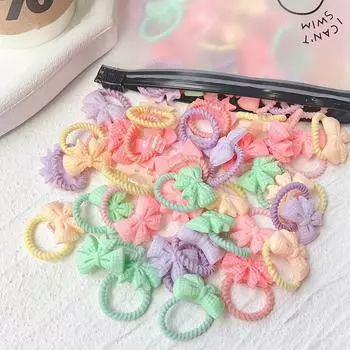 10Pcs/Set New Cute Bowknot Headbands Newborn Girls Elastic Hair Bands Baby Hair Accessories for Kids Cartoon Bows Headwear Gift