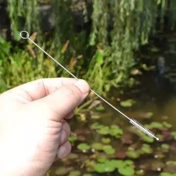 10Pcs/Set Stainless Soft Hair Suction Glass Tube Cleaner Brushes Tools Fish Tank Straw Bottle Cleaning Brush