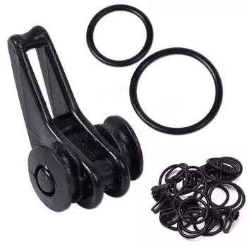 10pcs/sets Fishing Rod Ring Hook Ring Hooker Hook Outdoor Fishing Supplies One Size чёрный