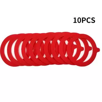 10pcs Silicone Jar Gaskets Replacement Airtight Rubber O Rings Leak-proof For Food Storage Sealing Lids Glass Can Masons Jars белый