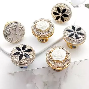 10pcs Single Hole Furniture Knob European style Cabinet Handle Durable Circular handle Cupboard style 2